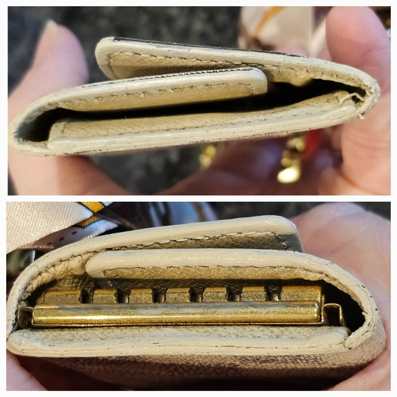 Louis Vuitton Damier Azur Key Case/Holder W/Chain, Twilly & Charm Added - Picture 3 of 17